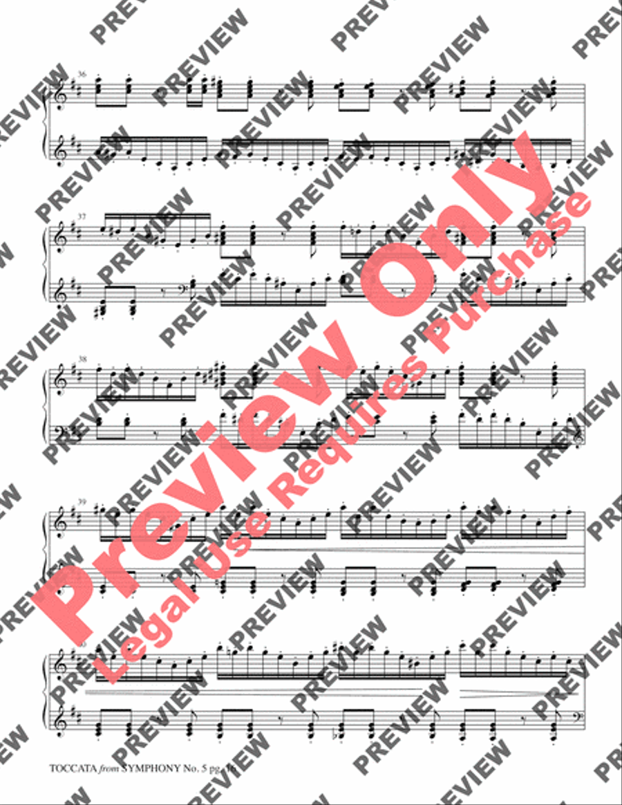 Toccata (from Symphony No. 5) Small Ensemble scores gallery preview page 18