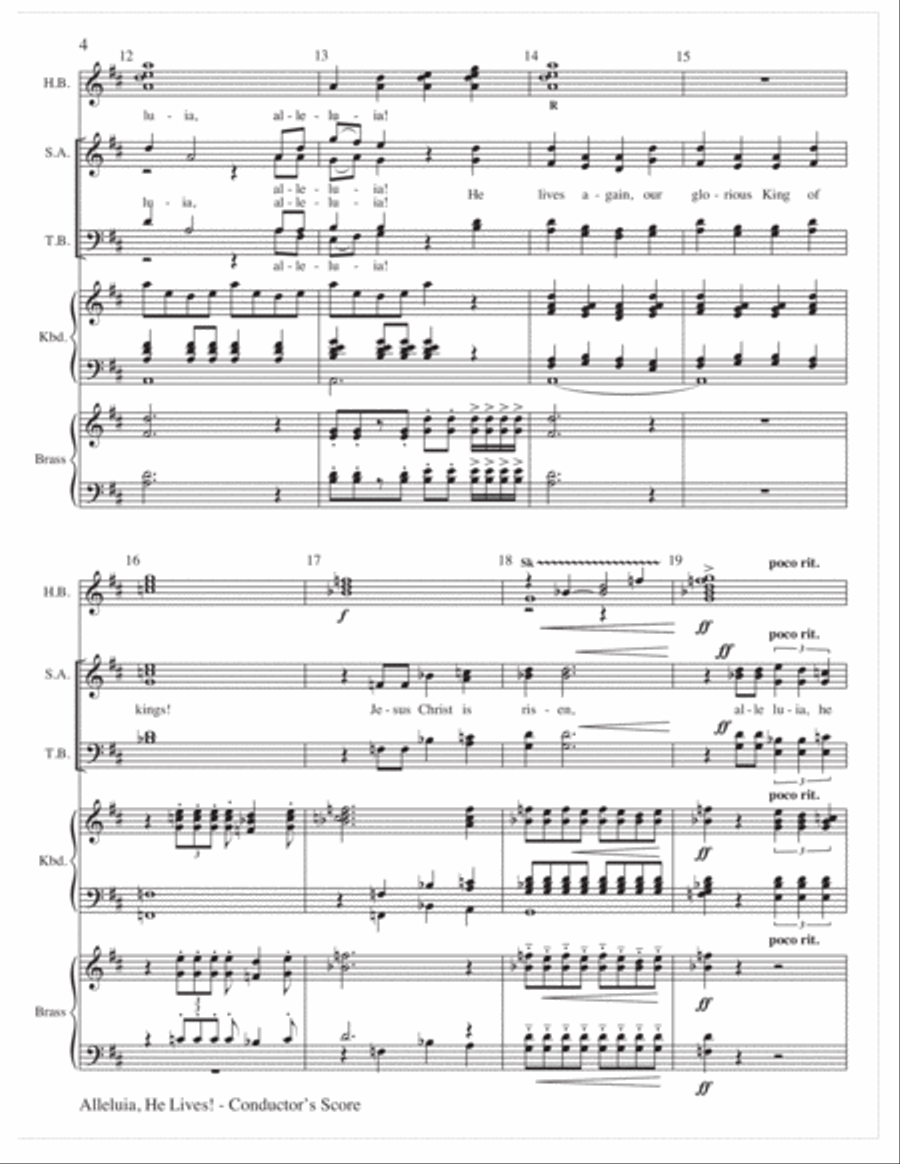 Alleluia, He Lives! Alleluia, He Lives! Handbell Choir scores gallery preview page 4