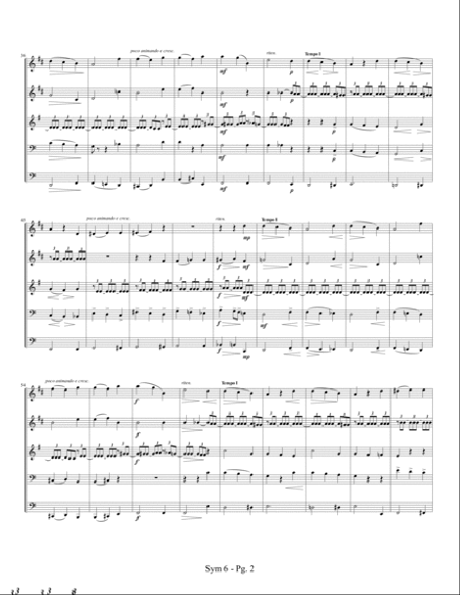 Finale from Symphony No. 6 (Pathétique) Brass Ensemble scores gallery preview page 6