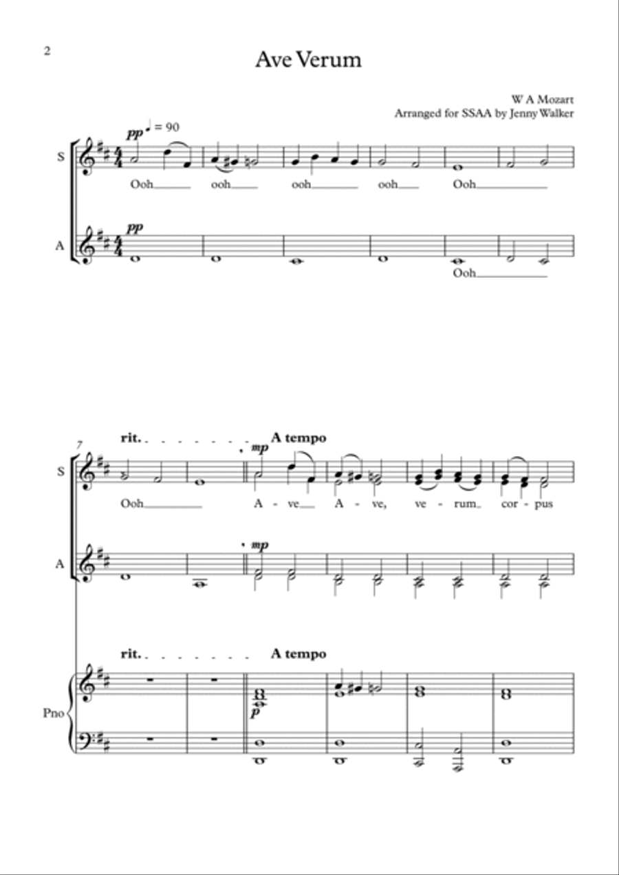 Ave Verum - SSAA Ave Verum - SSAA SSAA scores gallery preview page 2