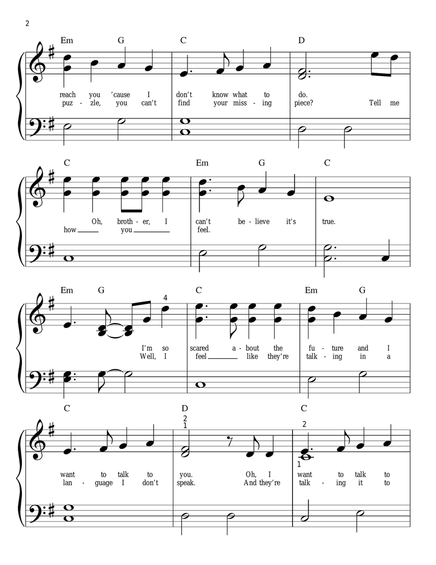 Talk Easy Piano scores gallery preview page 2