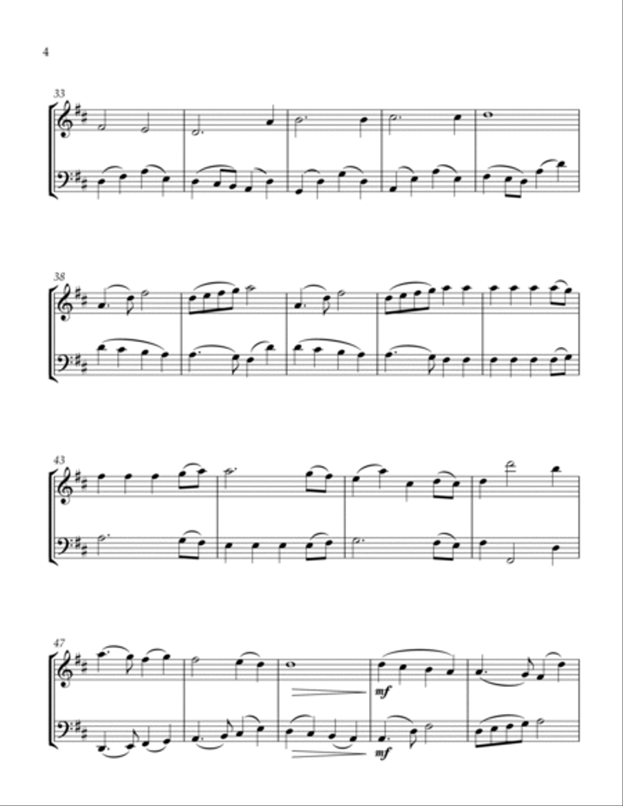 Joy To The World Violin and Cello Duet String Duet scores gallery preview page 4