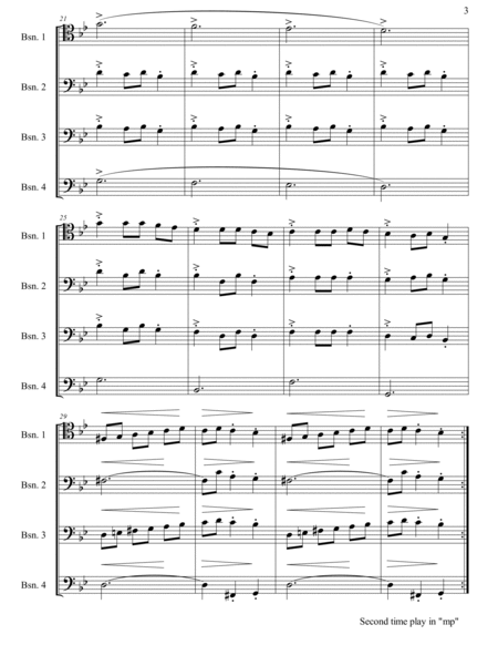 Carol Of The Bells (Bassoon Quartet) image number null