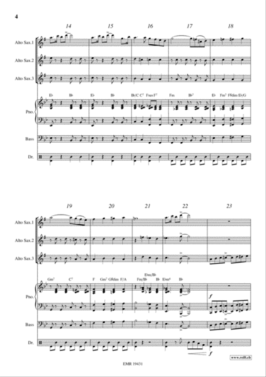 Movie Sequences Movie Sequences Alto Saxophone scores gallery preview page 4