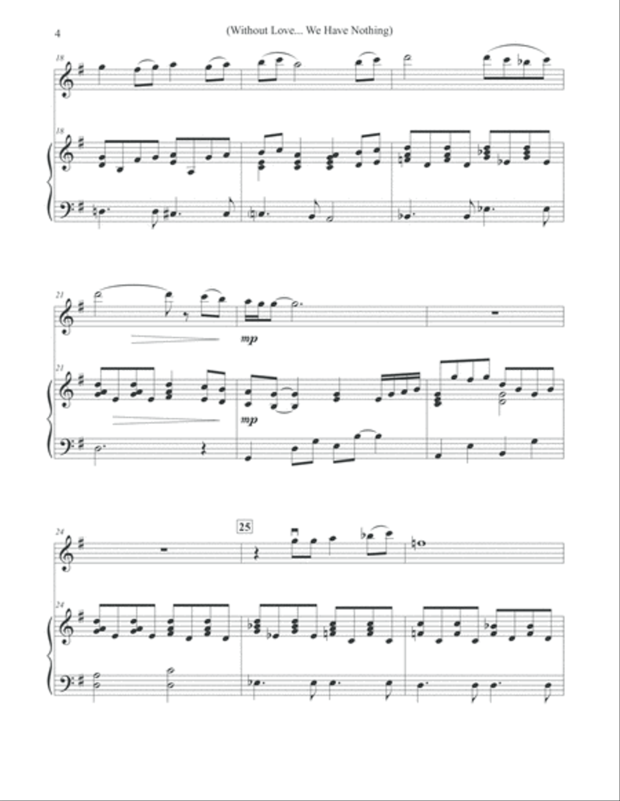 Without Love, We Have Nothing Violin Solo scores gallery preview page 4