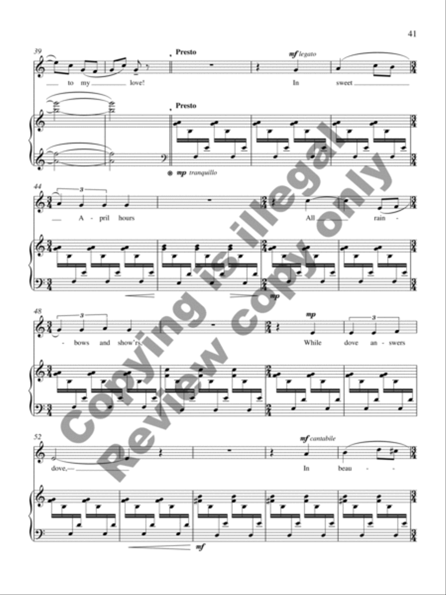 Collected Songs for Soprano and Piano Soprano Voice scores gallery preview page 44