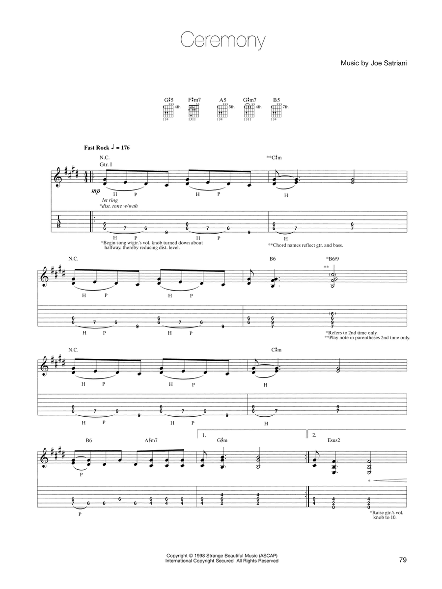 Ceremony Acoustic Guitar scores gallery preview page 1