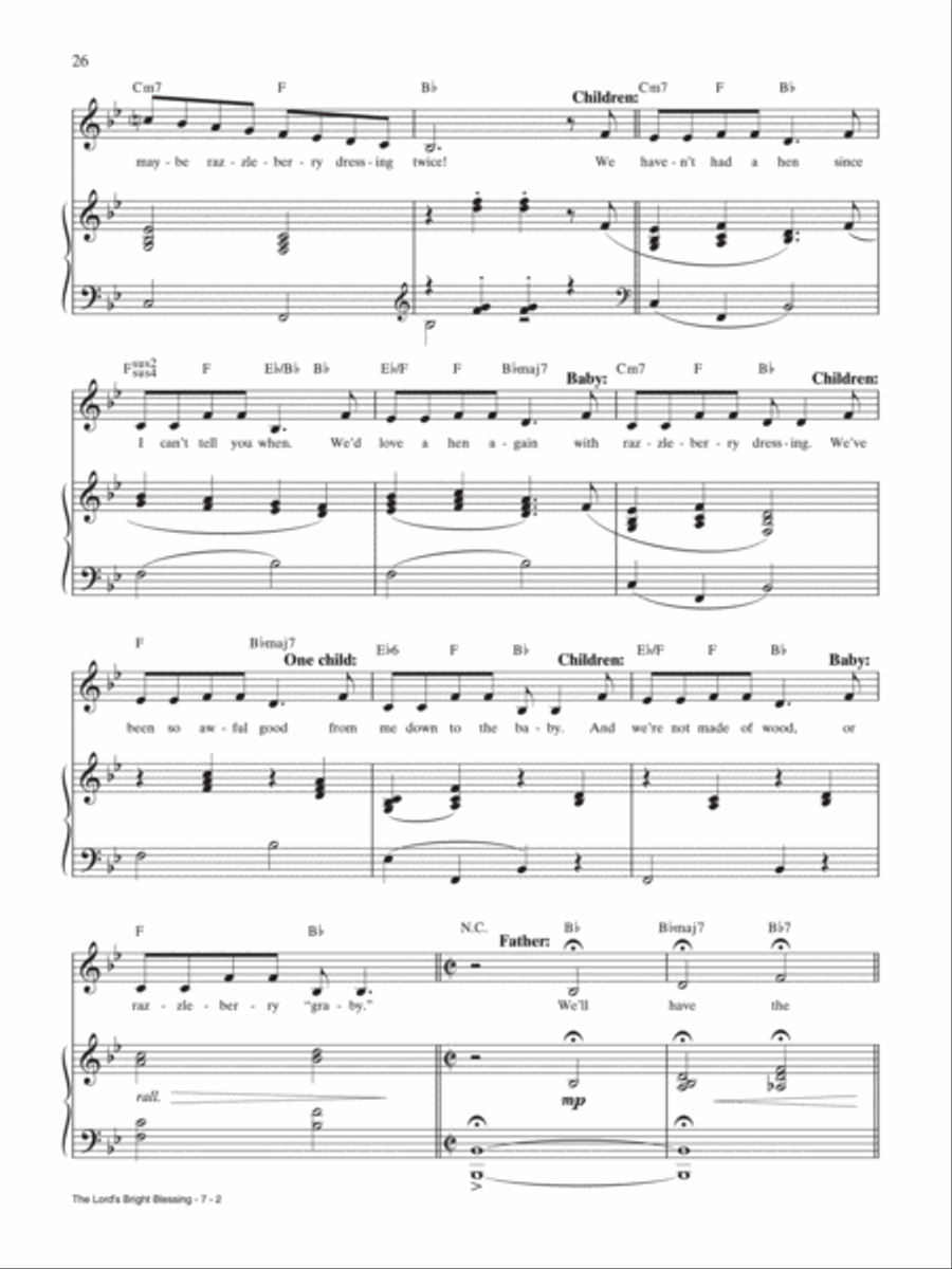 The Lord's Bright Blessing Piano, Vocal, Guitar scores gallery preview page 2