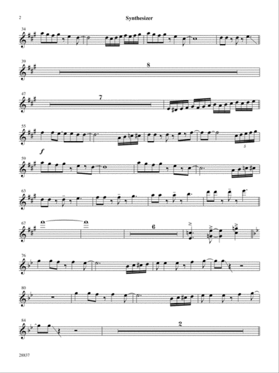 Turn the Beat Around: Synthesizer Part scores gallery preview page 2
