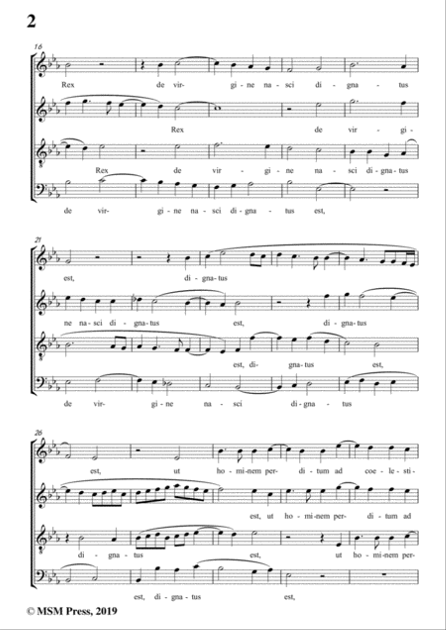 Goudimel-Hodie nobis coelorum,in E flat Major,for A cappella 4-Part scores gallery preview page 4