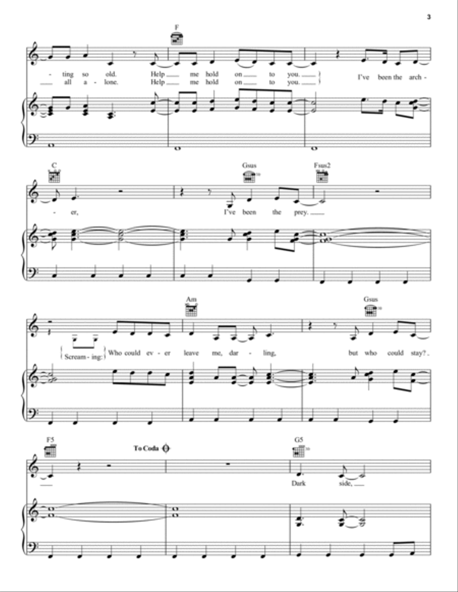 The Archer The Archer Piano, Vocal, Guitar scores gallery preview page 3