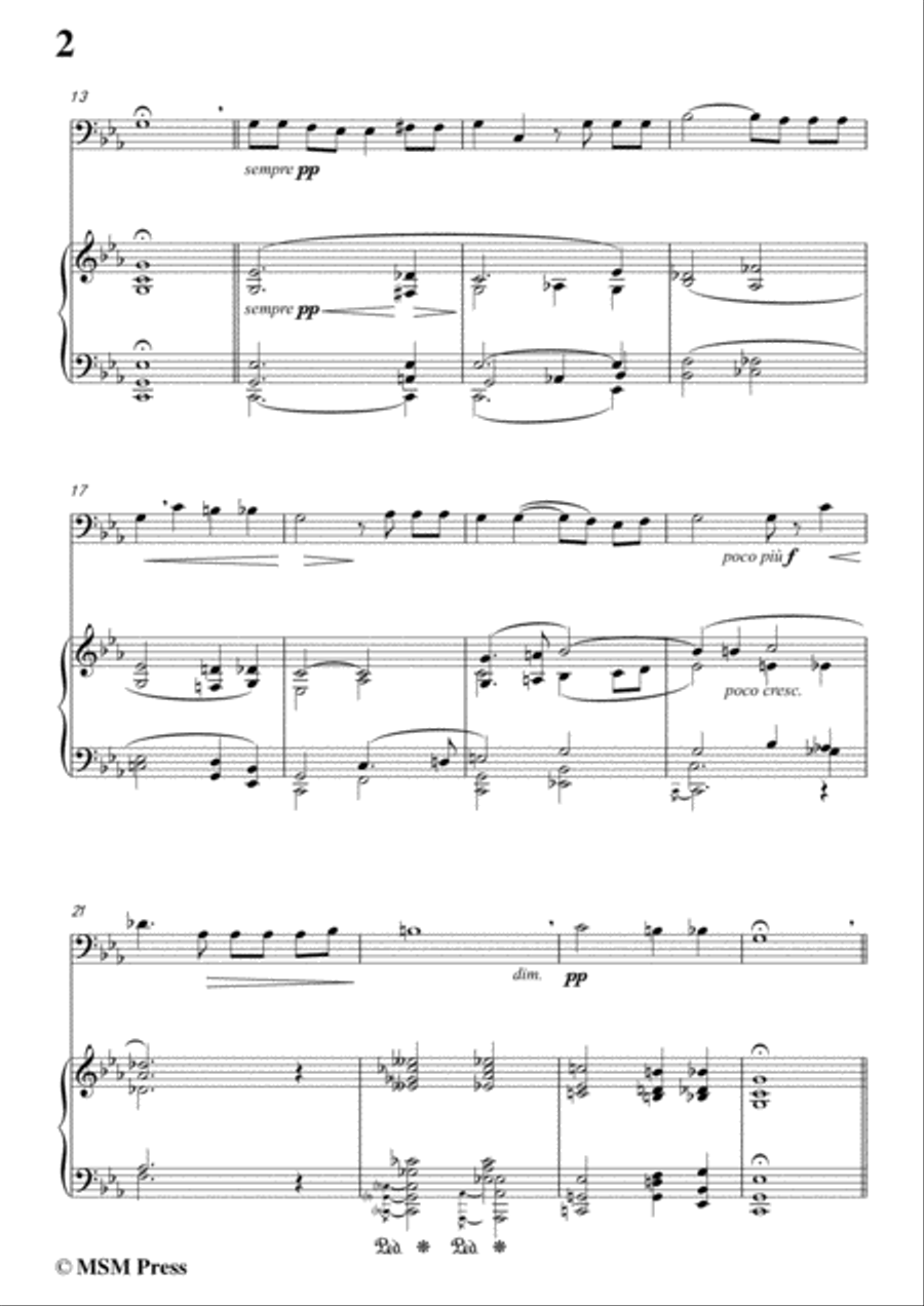 Duparc-Lamento,for Cello and Piano Piano Accompaniment scores gallery preview page 4