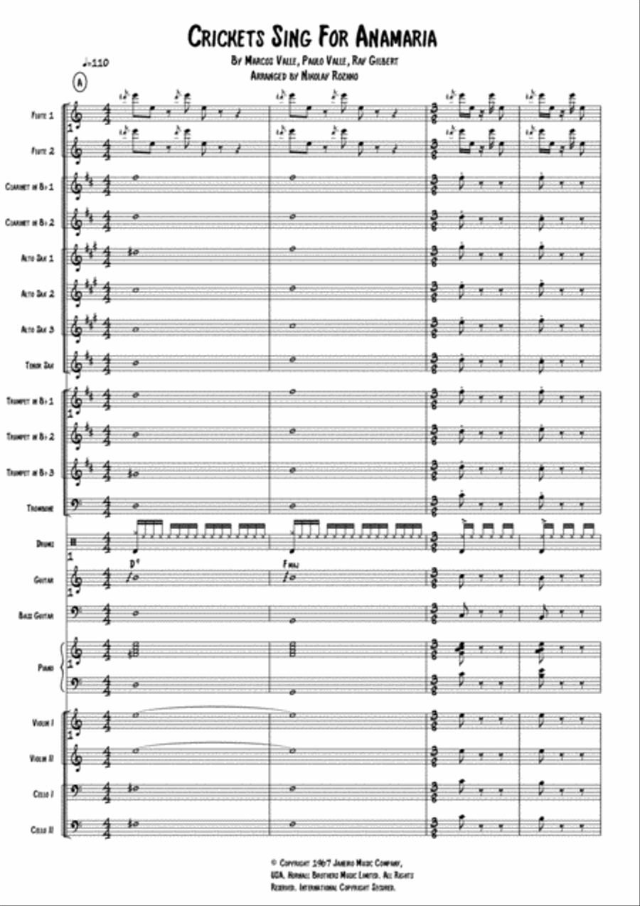 Crickets Sing For Anamaria Large Ensemble scores gallery preview page 2