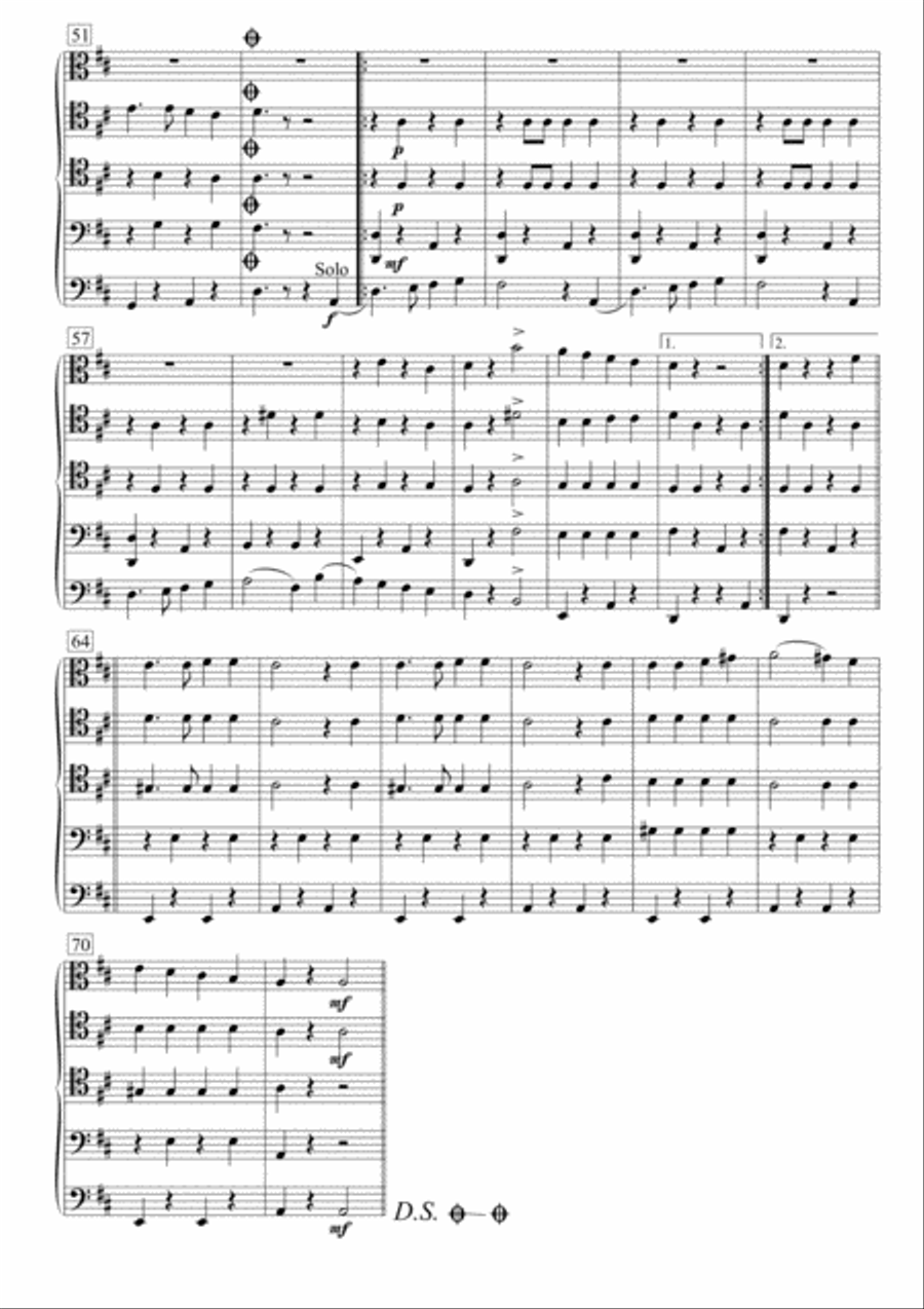 Das Ist Die Liebe Der Matrosen Brass Quintet scores gallery preview page 4