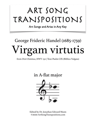 HANDEL: Virgam virtutis (transposed to A-flat major)