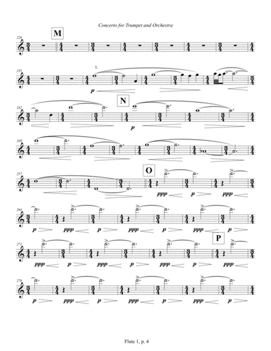 Concerto for Trumpet and Orchestra (2011) Flute part 1