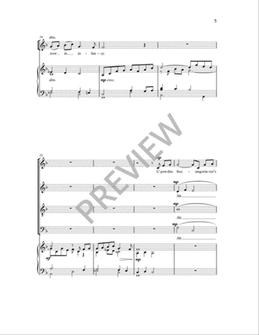 Carol of the Stable 4-Part scores gallery preview page 6