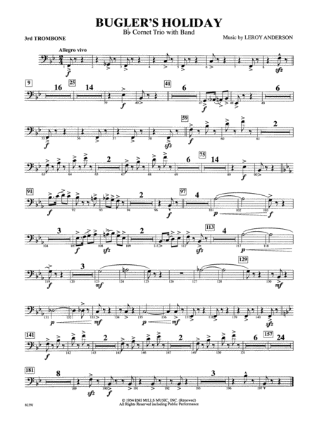 Bugler's Holiday (with Cornet Trio): 3rd Trombone
