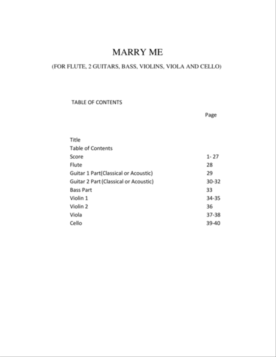 Marry Me Small Ensemble scores gallery preview page 3