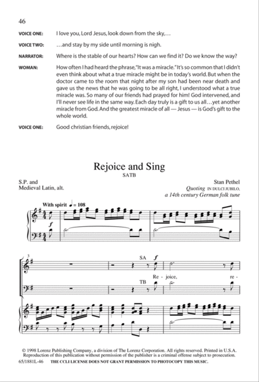A Very Special Night A Very Special Night Unison Choir scores gallery preview page 48