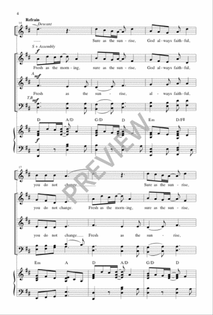 Fresh as the Morning 4-Part scores gallery preview page 4