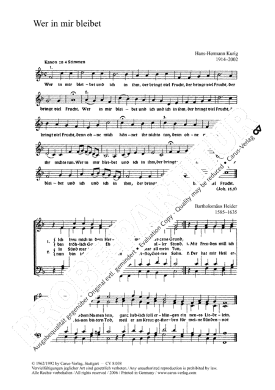 Sieben Choralsatze von Kurig, Helder, Schutz Score scores gallery preview page 2