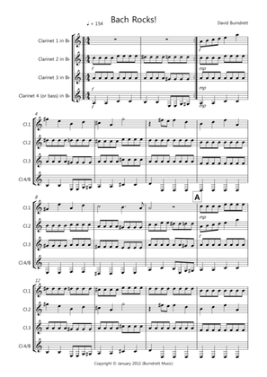 Bach Rocks! for Clarinet Quartet