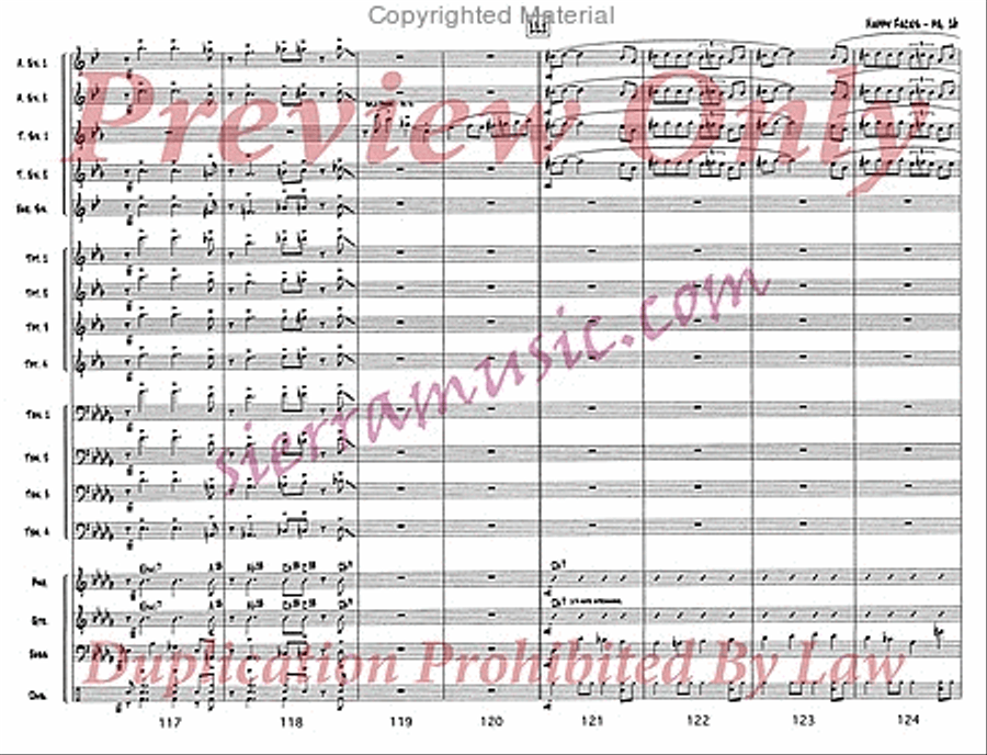 Happy Faces Happy Faces Jazz Ensemble scores gallery preview page 17