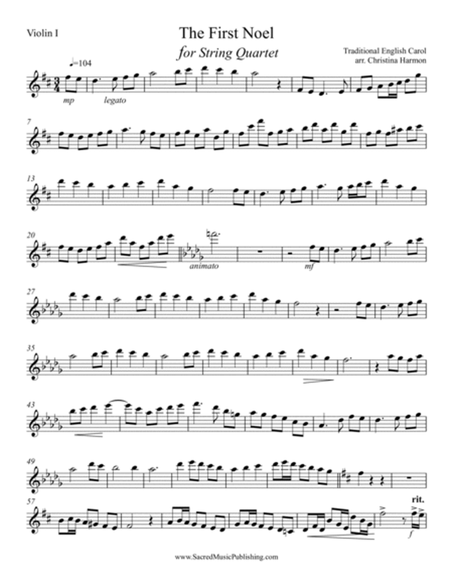 The First Noel - String Quartet image number null