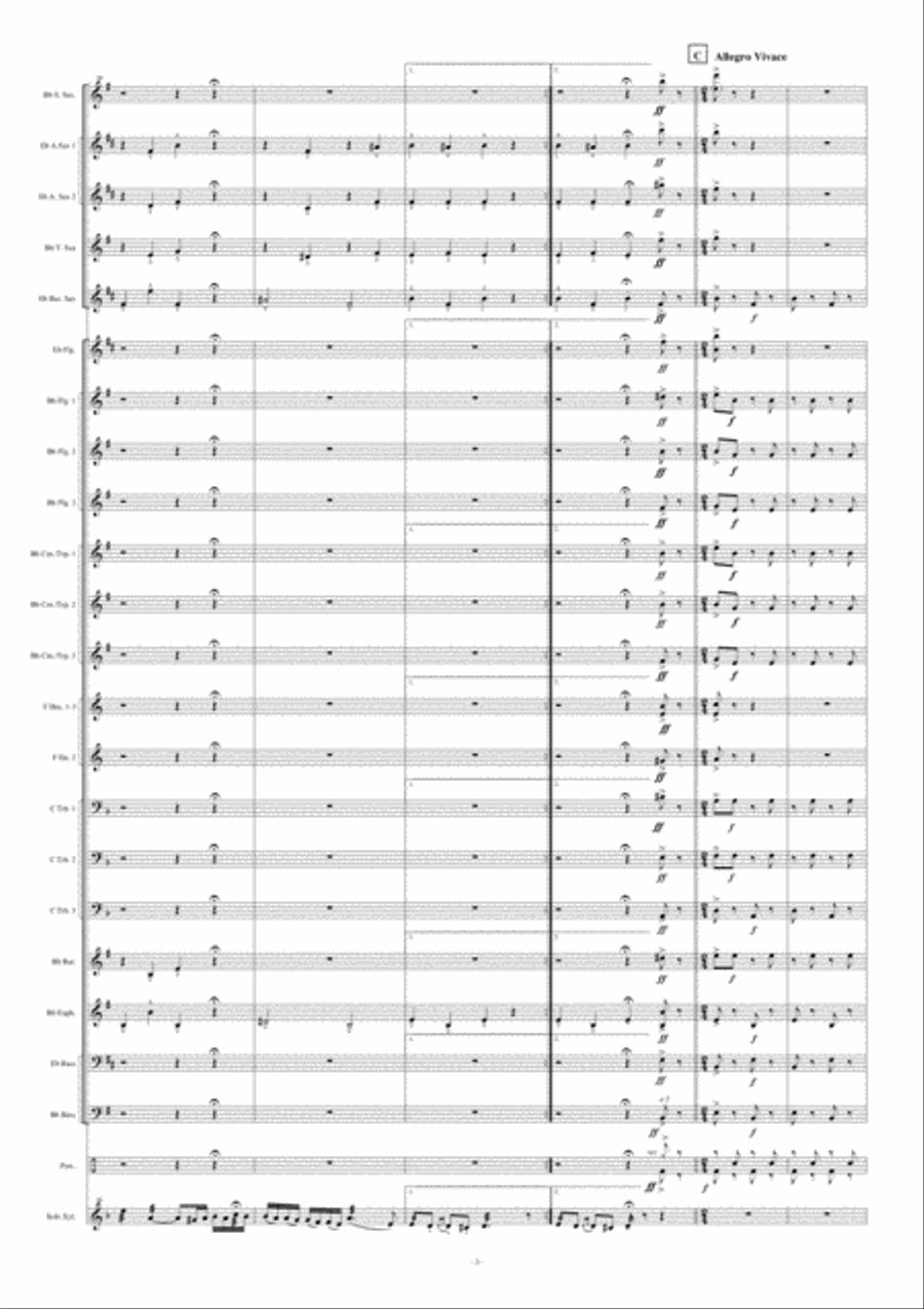 Czardas For Xylophone Fanfare Band scores gallery preview page 4