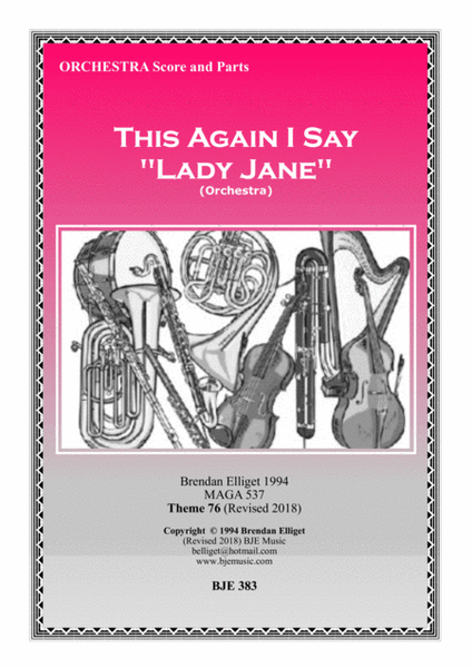 This Again I Say - "Lady Jane" - Orchestra Score and Parts image number null