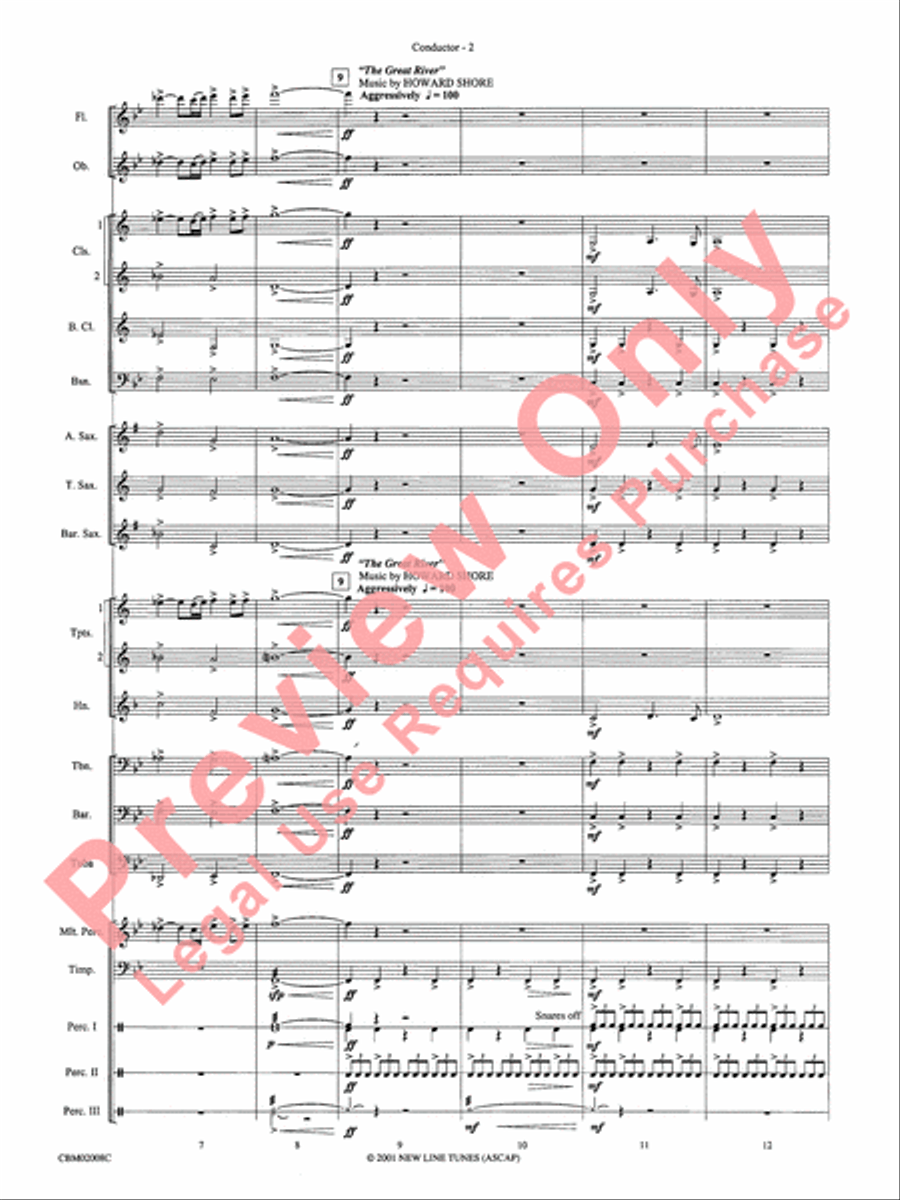 The Lord of the Rings: The Fellowship of the Ring, Highlights from Concert Band scores gallery preview page 4