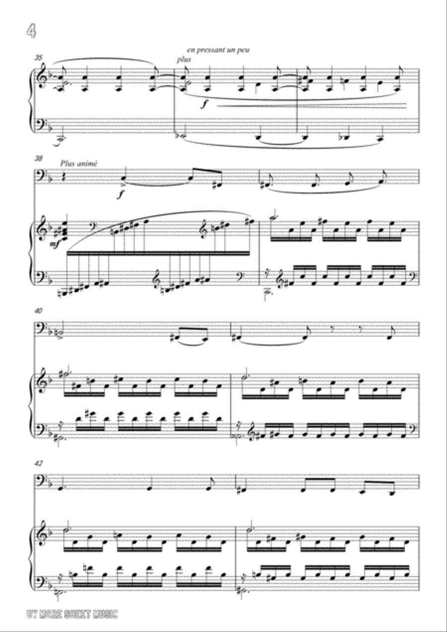 Chausson-Le temps des lilas, for Cello and Piano Piano scores gallery preview page 6