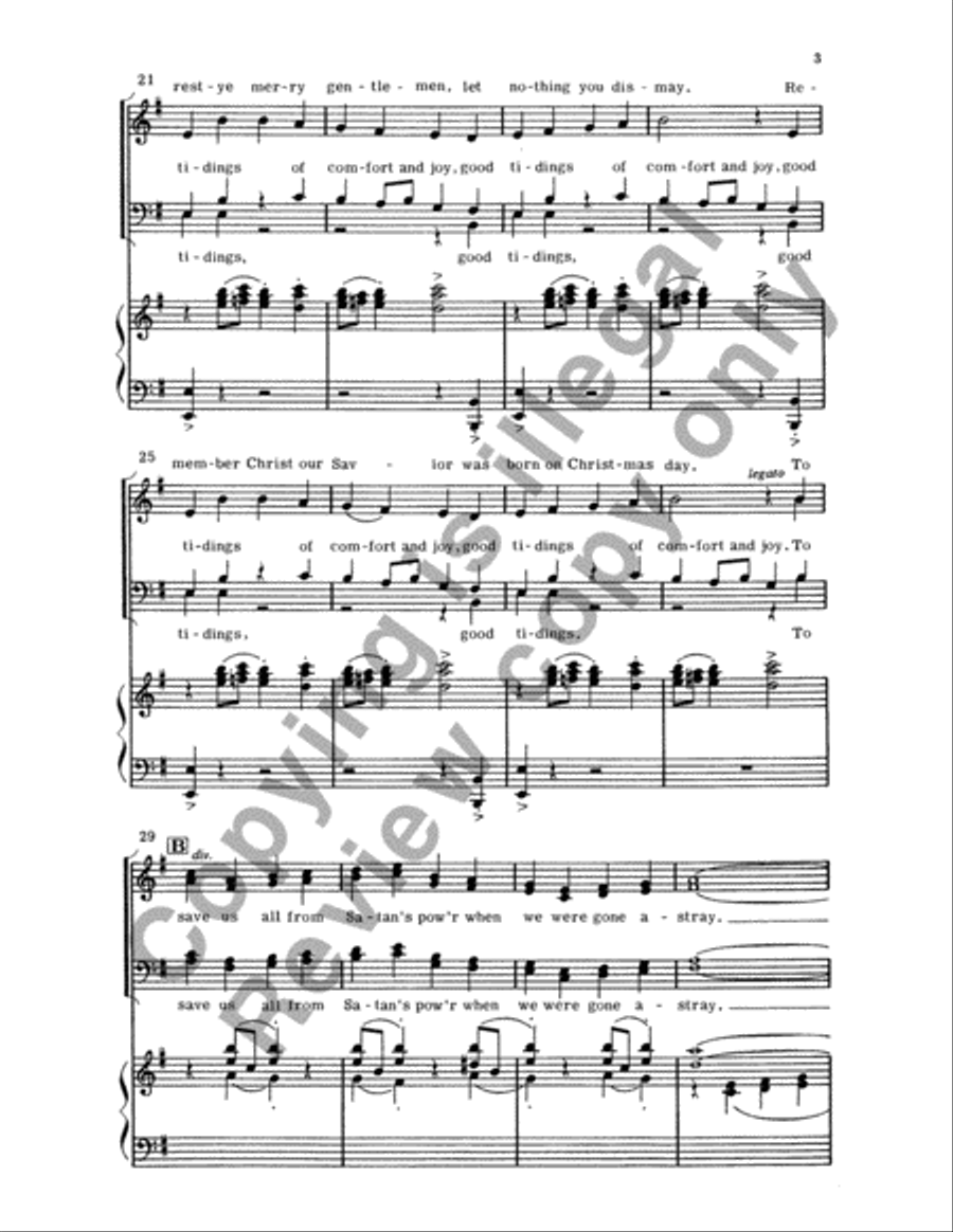 Christmas Trilogy: 3. God Rest Ye Merry, Gentlemen 4-Part scores gallery preview page 20