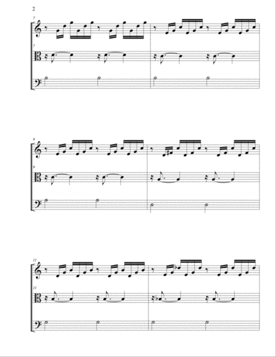 Bach - Prelude No. 1 in C major, BWV 846 Large Ensemble scores gallery preview page 2