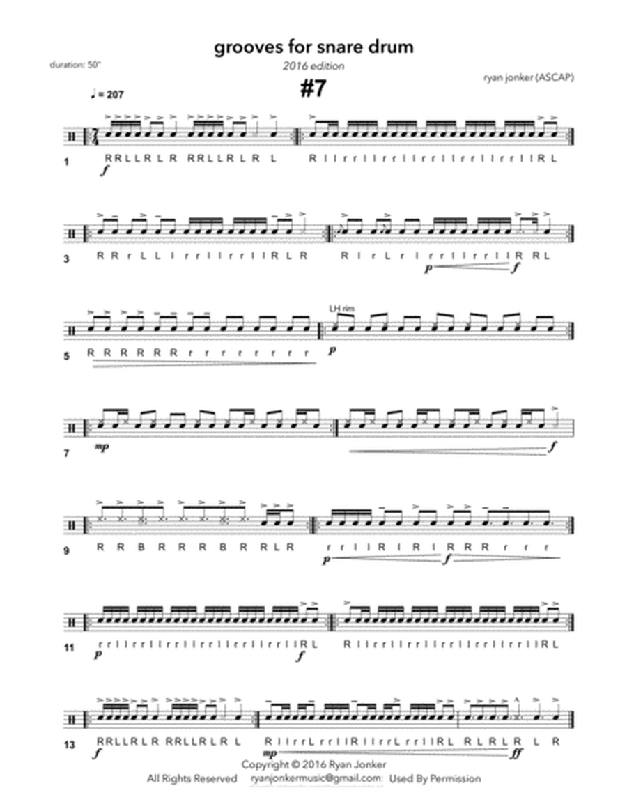 Groove #7 for Snare Drum image number null