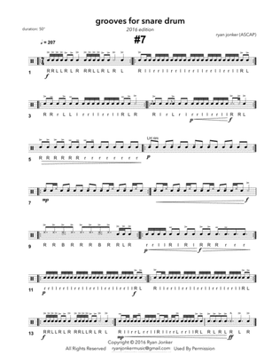 Groove #7 for Snare Drum