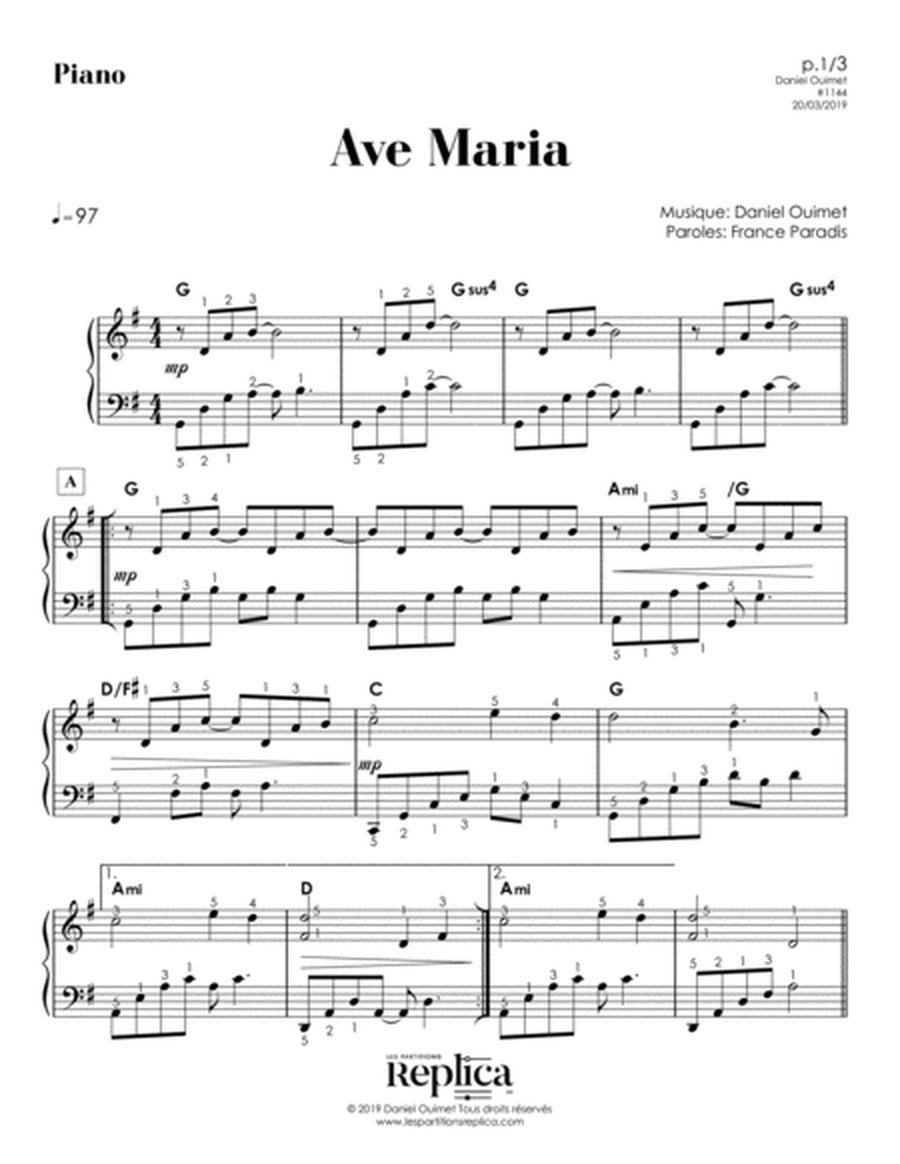 AVE MARIA - PIANO part image number null
