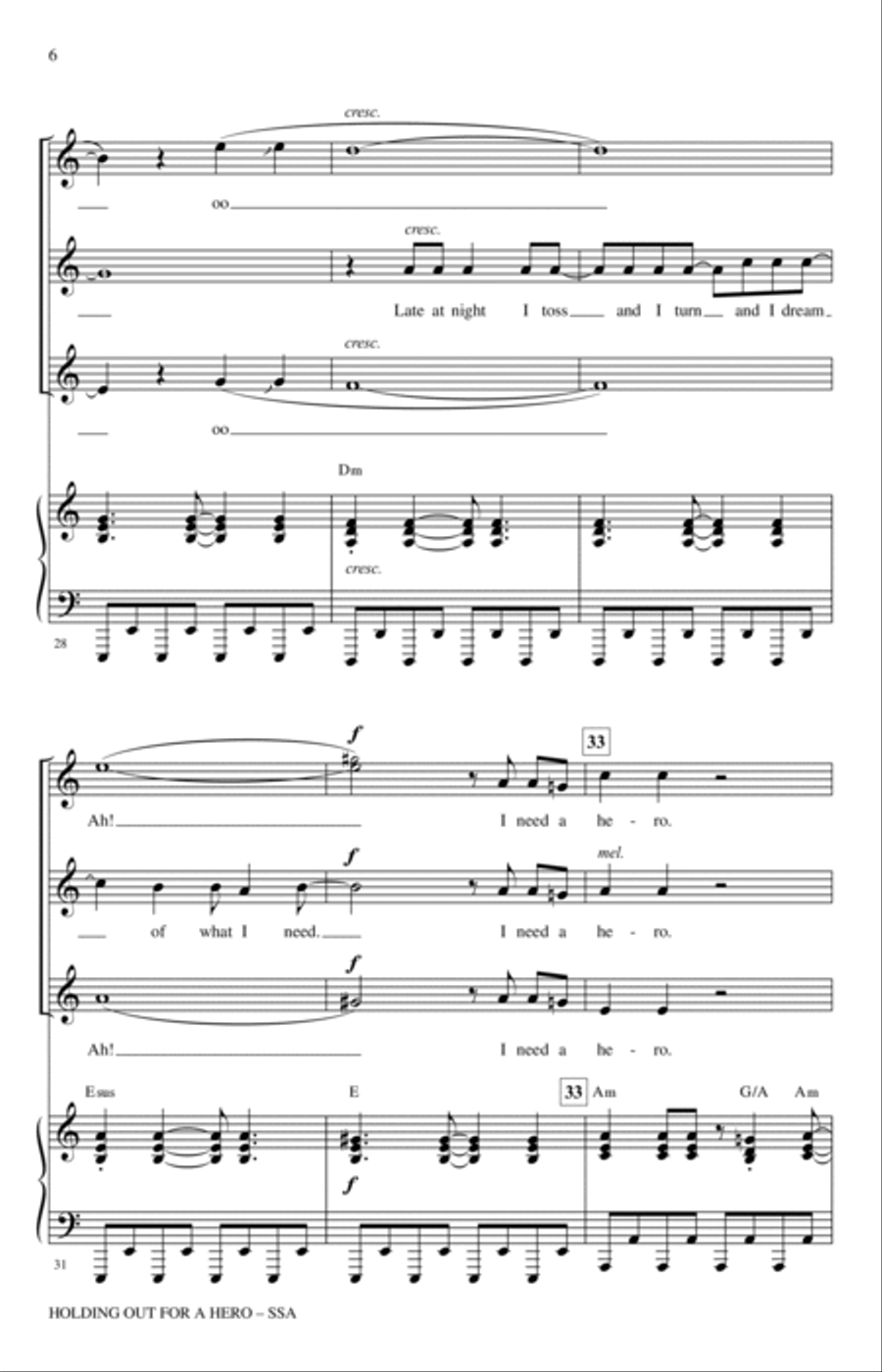 Holding Out For A Hero (from Footloose) (arr. Paul Langford) SSA scores gallery preview page 5