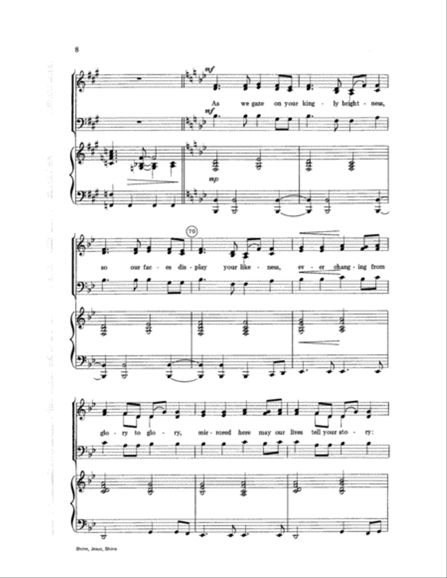 Shine, Jesus, Shine Choir scores gallery preview page 8