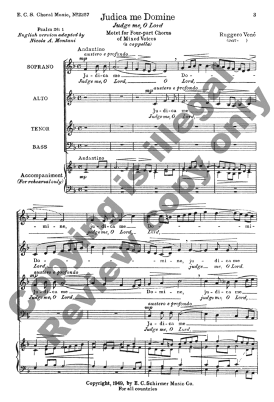 Judica me Domine (Judge Me, O God) 4-Part scores gallery preview page 7