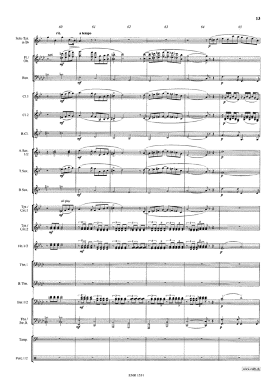 Konzertstuck No. 1 Concert Band scores gallery preview page 14