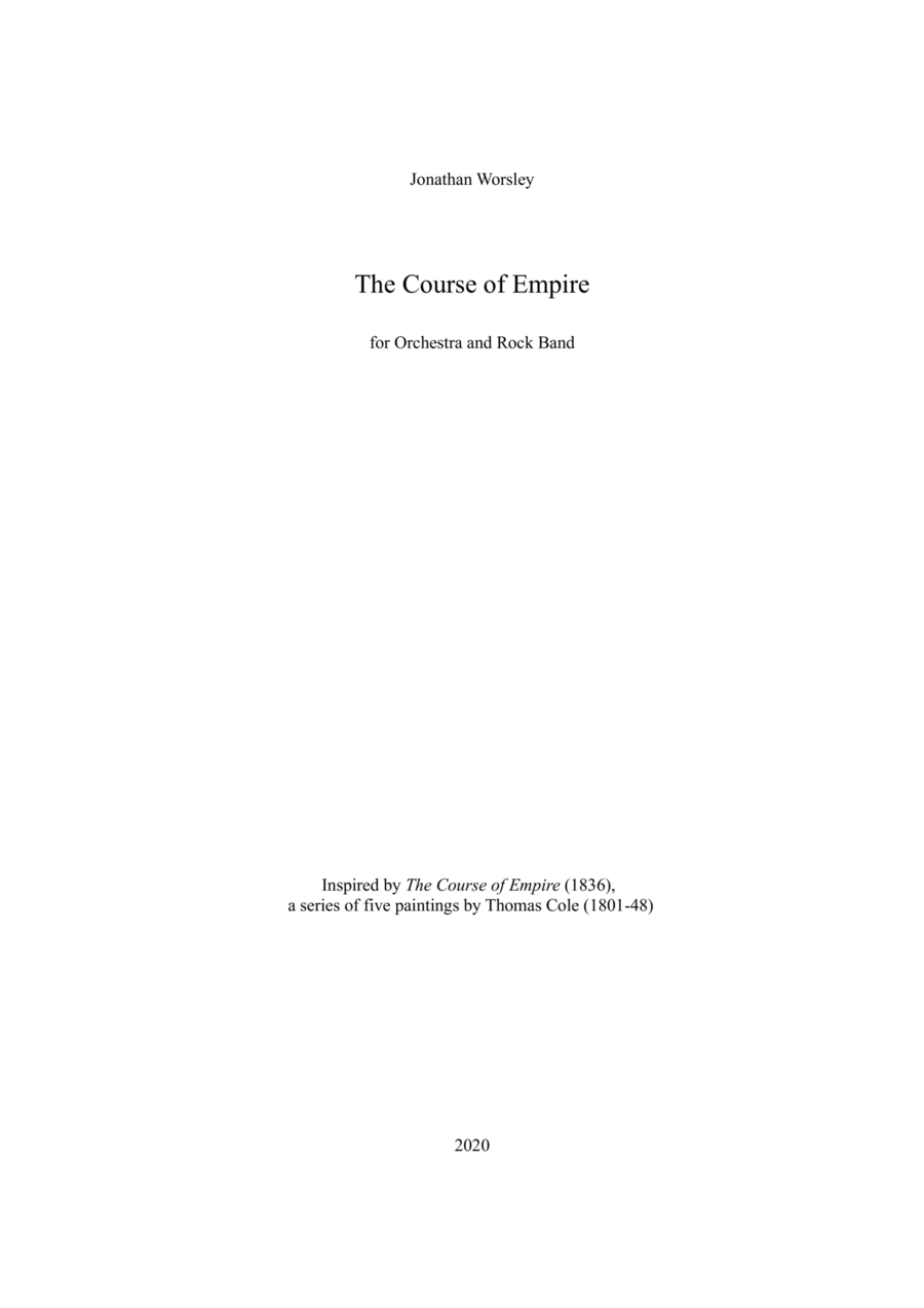 The Course of Empire - Score Only Full Orchestra scores gallery preview page 1
