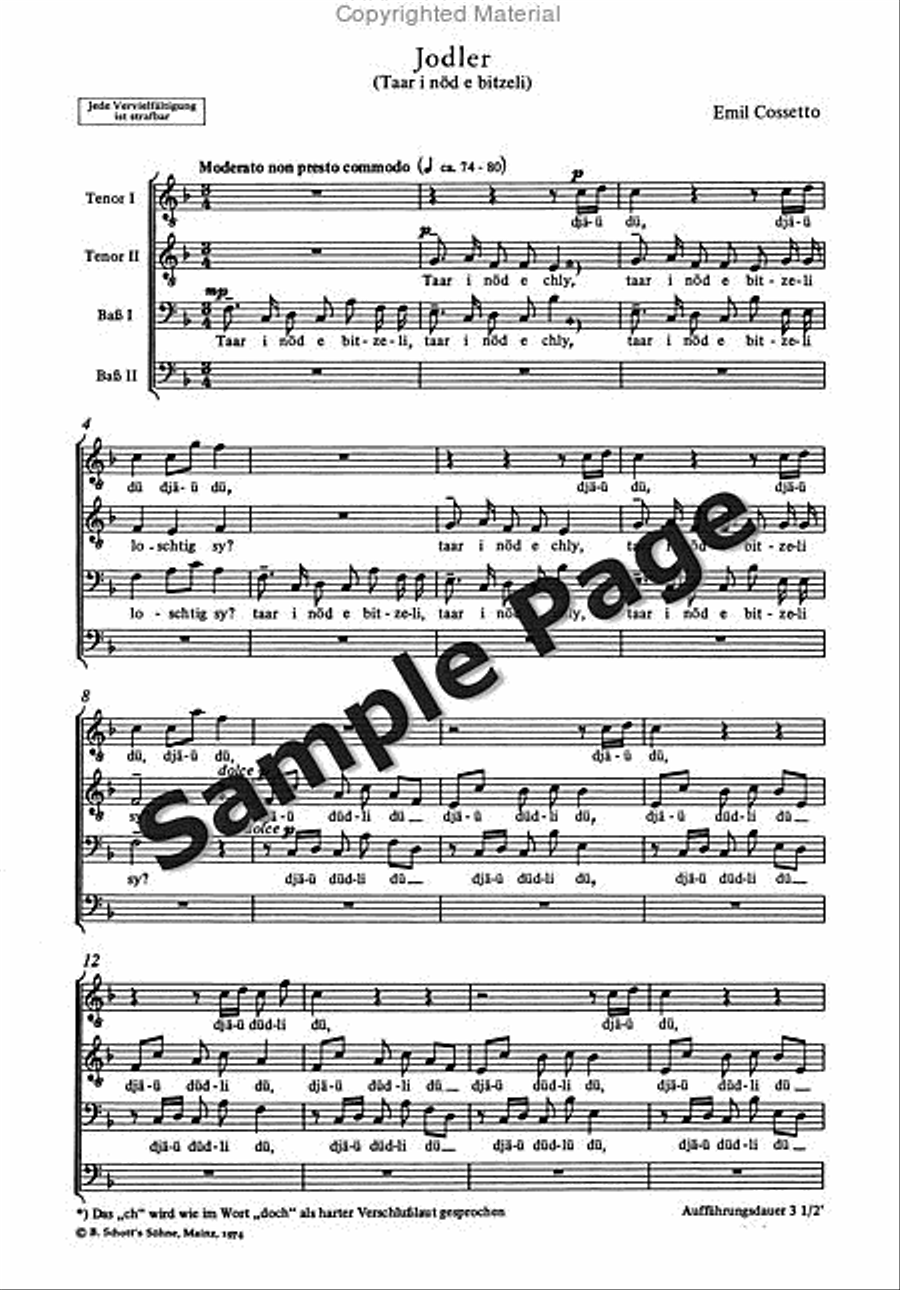 Jodler Ttbb Jodler Ttbb TTBB scores gallery preview page 3