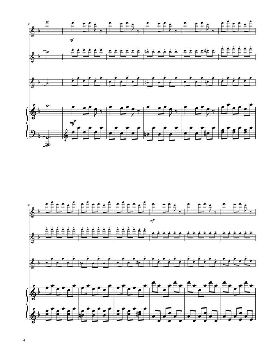 Carol of The Bells - Flute Trio Flute Trio scores gallery preview page 4