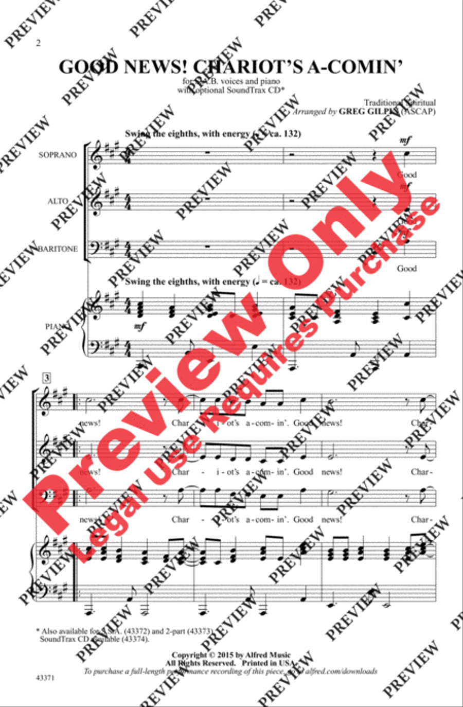 Good News! Chariot's A-Comin' - SoundTrax CD (CD only) Choir scores gallery preview page 2