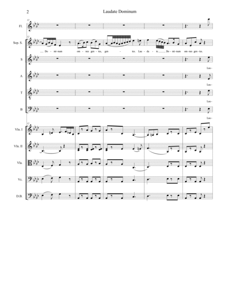 Laudate Dominum (Soprano Solo and SATB) (Full Score) image number null