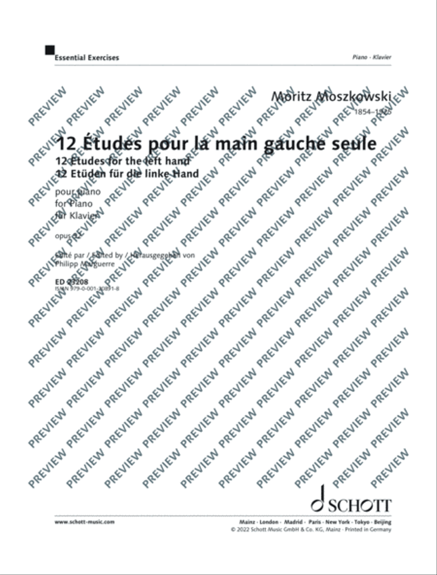 12 Etudes for the Left Hand Piano Method scores gallery preview page 2