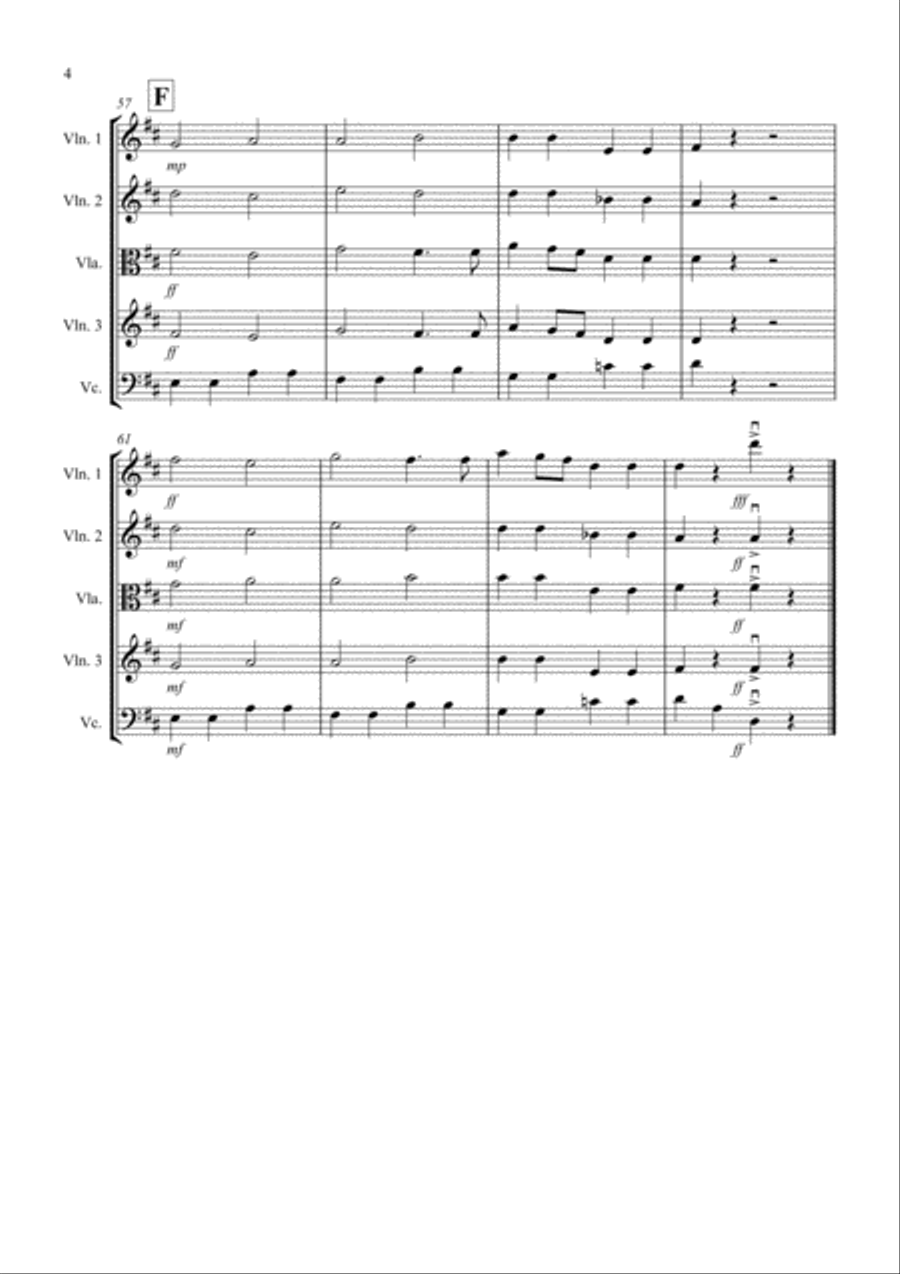 Wonderful Christmastime Wonderful Christmastime String Quartet scores gallery preview page 4