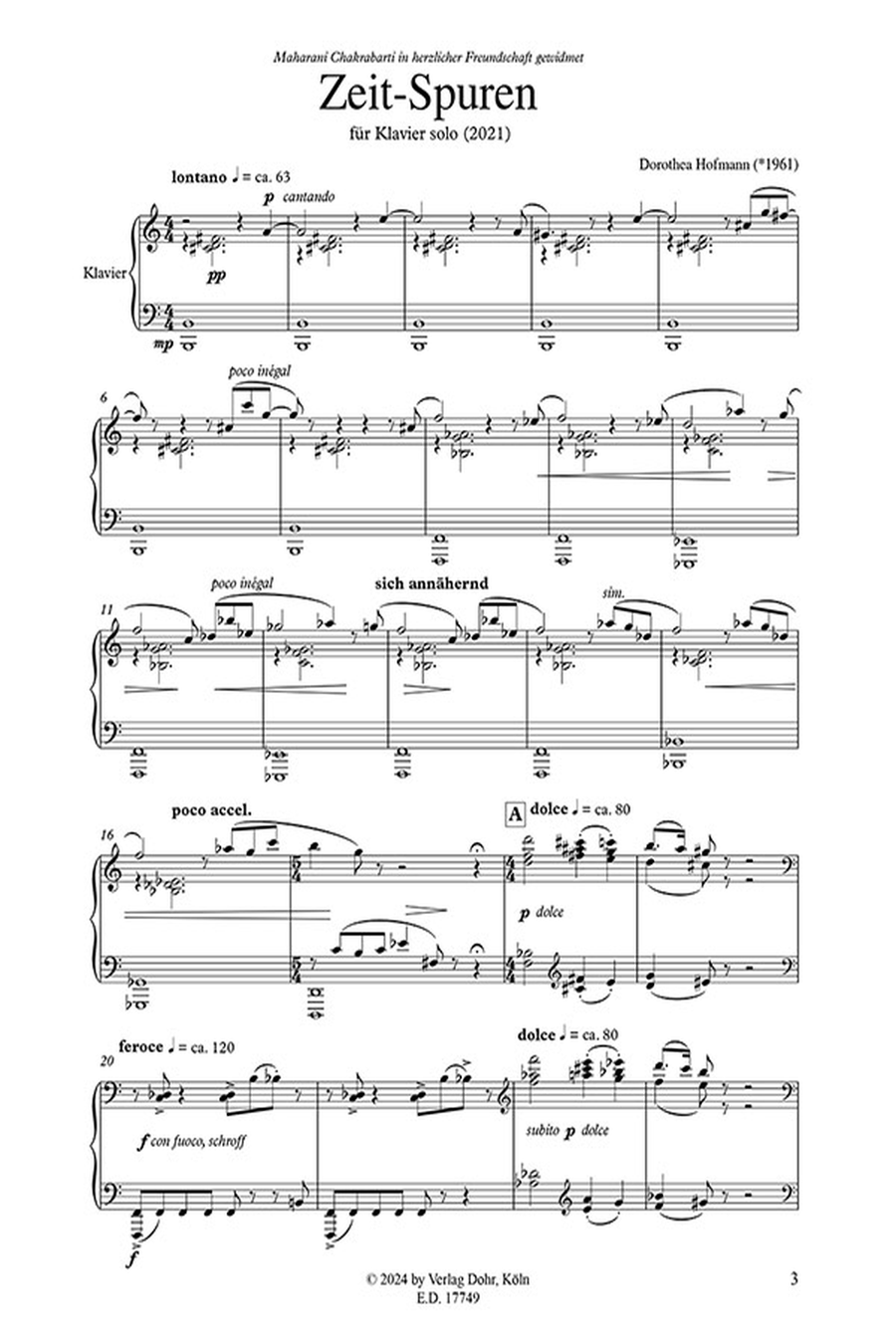 Zeit-Spuren für Klavier (2021) Piano Solo scores gallery preview page 2